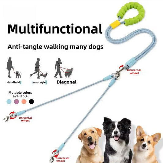Correa Paseo Doble 2 Perros 1.8 metros