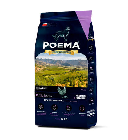 Poema Adulto Pollo Alimento Perro